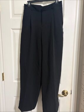 NWT a new day Black High-Waist Wide Leg Pleated Pants Work School